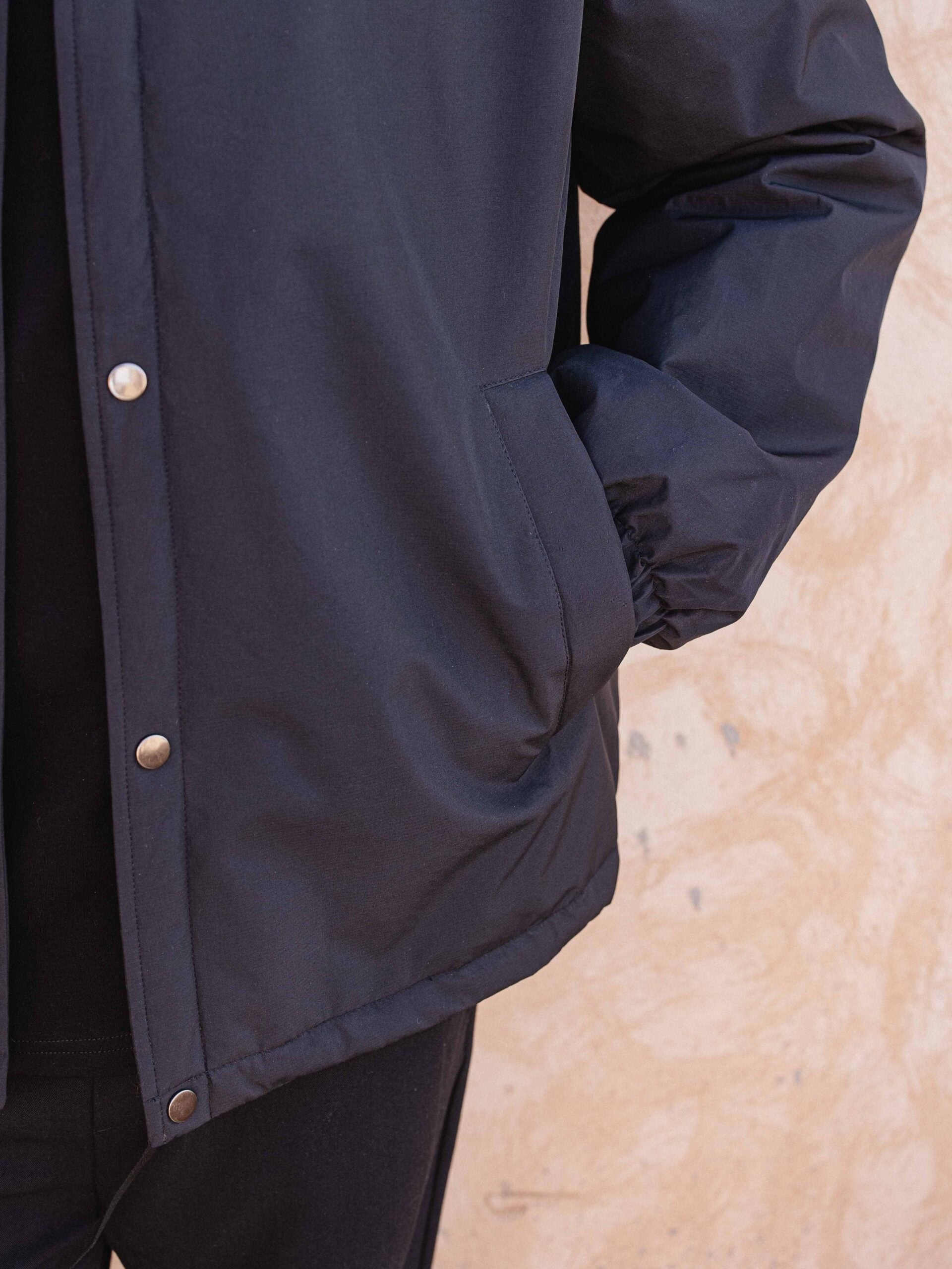 Black Padded Coach Jacket