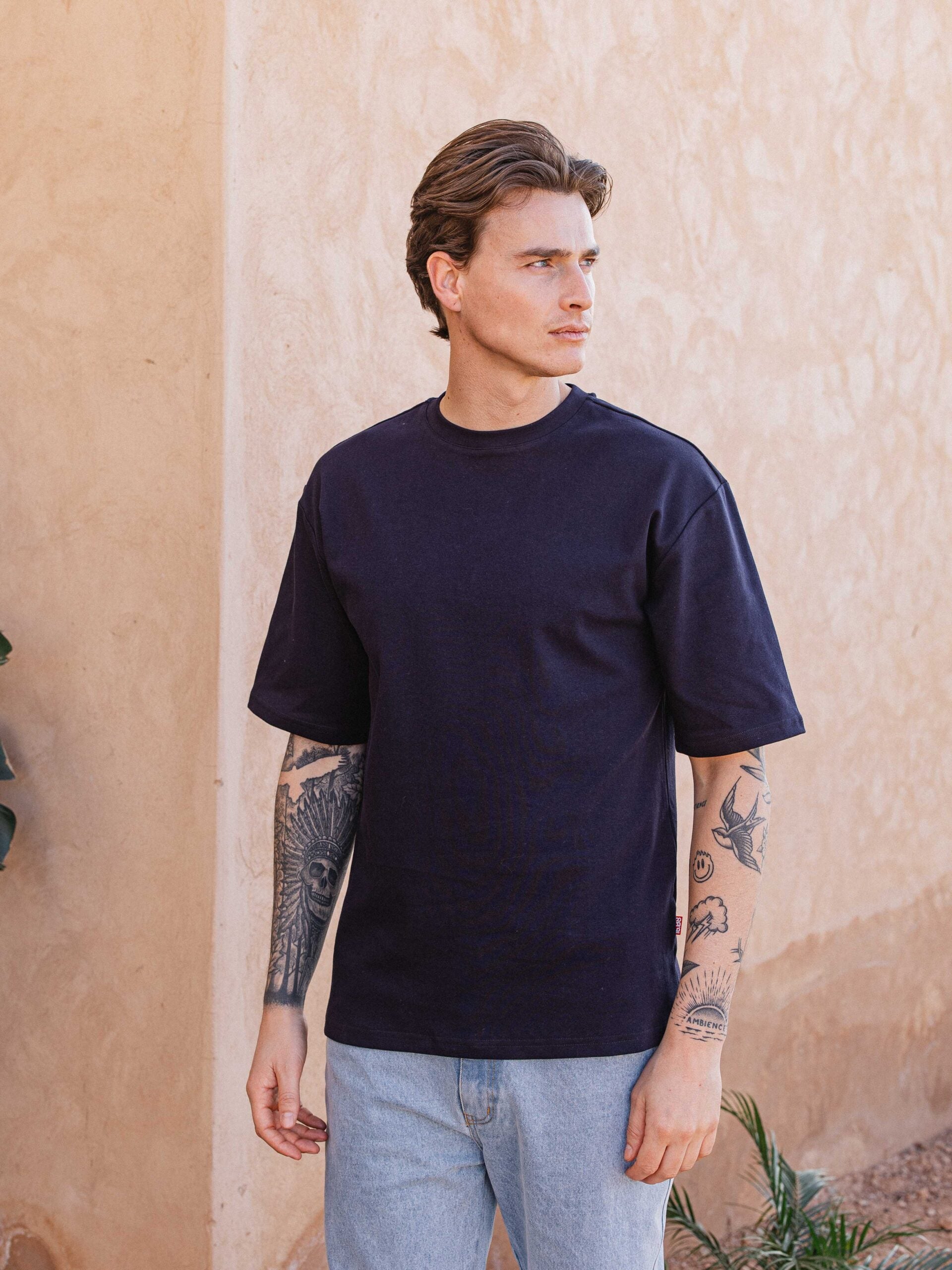 Navy Sleeve Oversized T-shirt