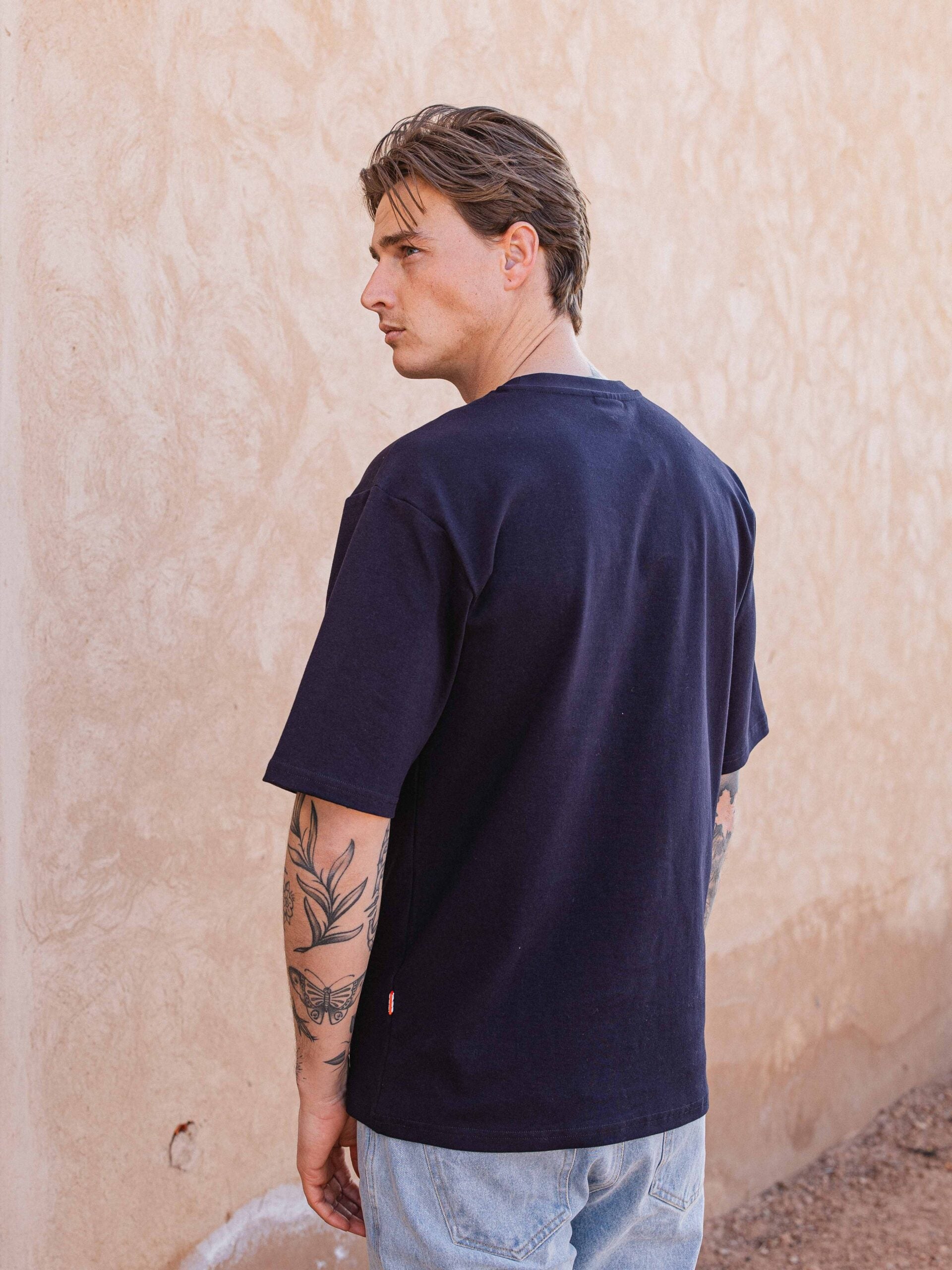 Navy Sleeve Oversized T-shirt