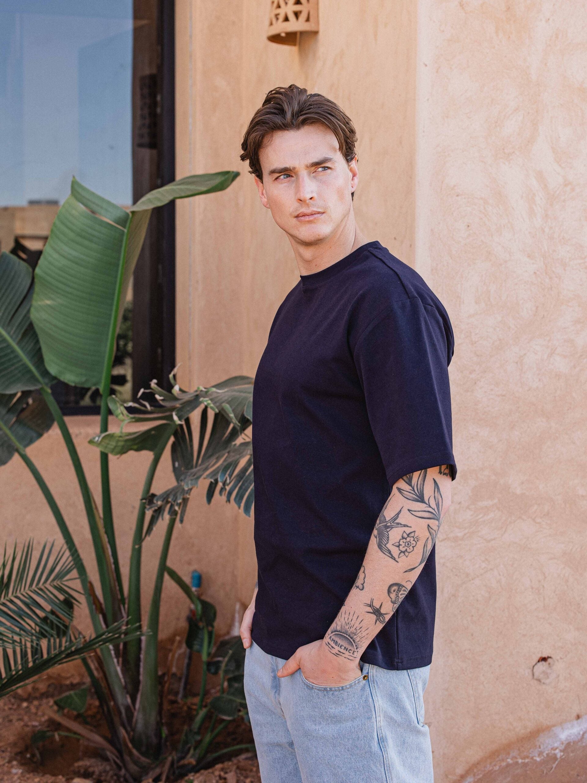 Navy Sleeve Oversized T-shirt
