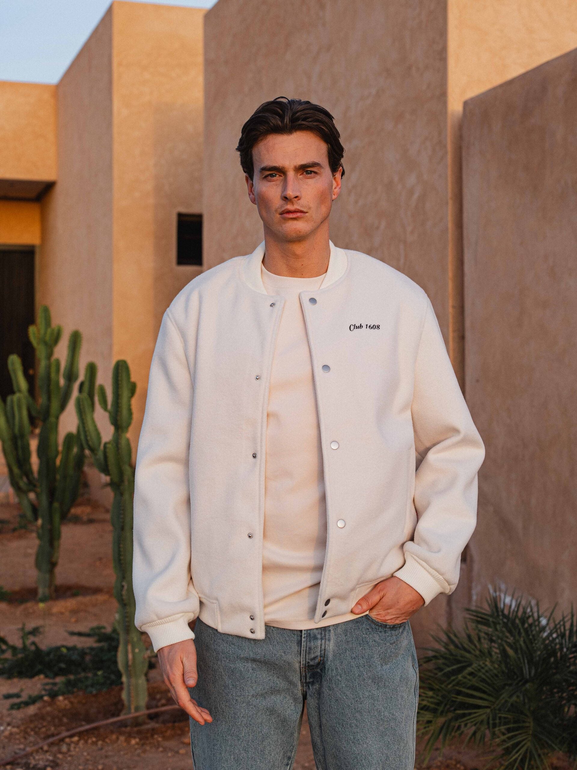 Off White Baseball Jacket
