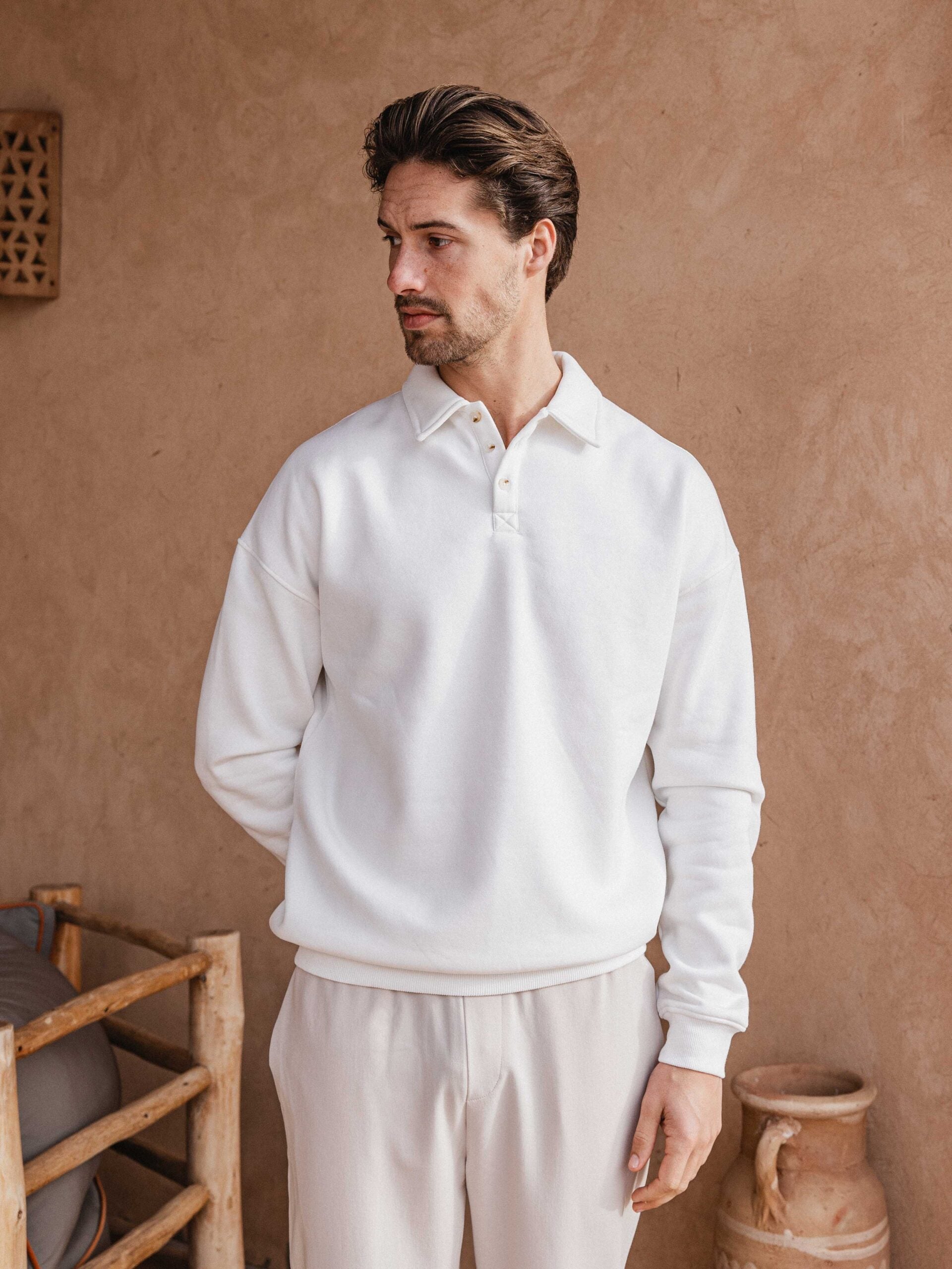 White Polo Sweater