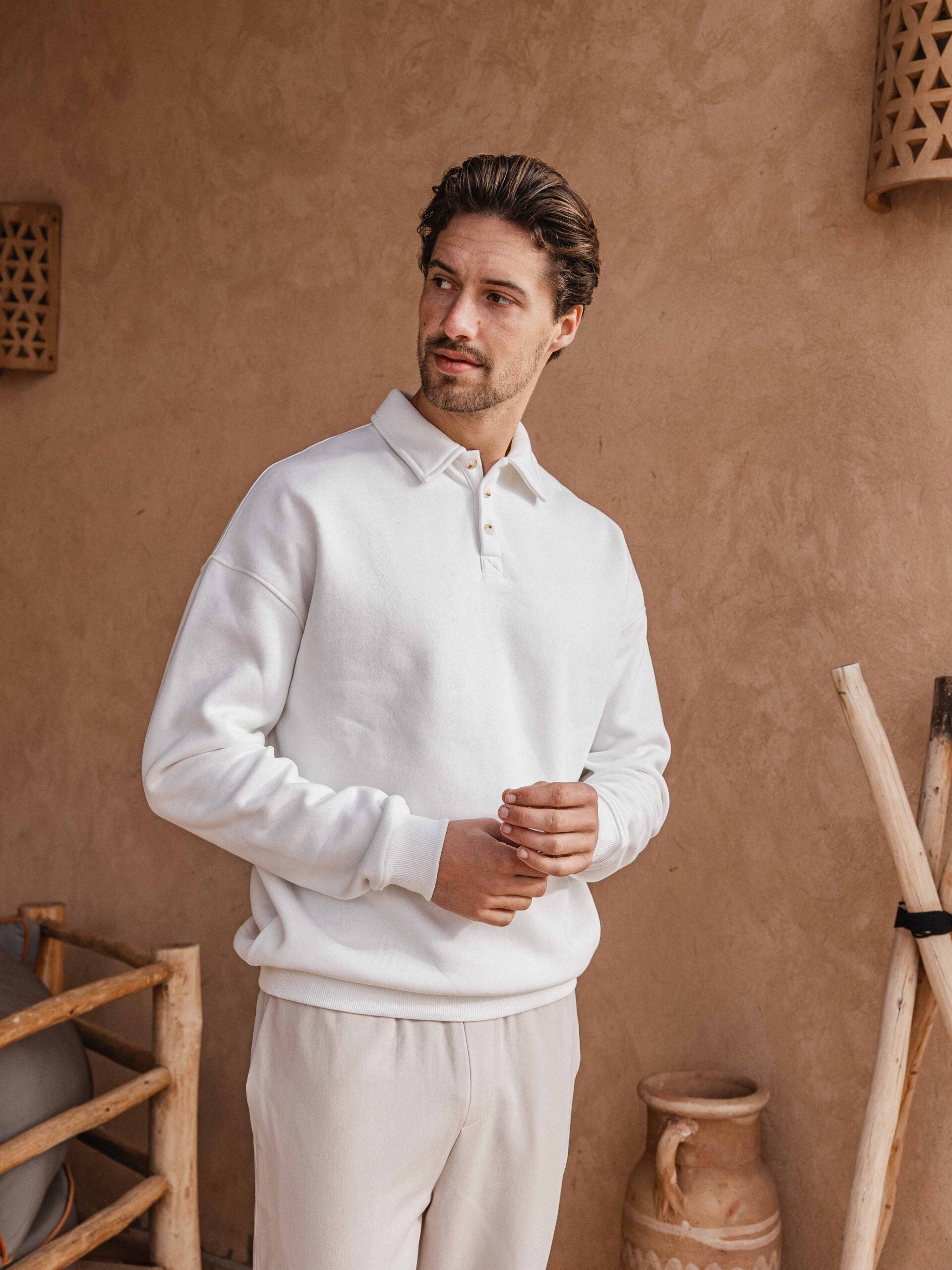 White Polo Sweater