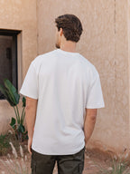 White Creative Oversized T-shirt Sample