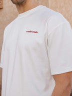 White Creative Oversized T-shirt Sample