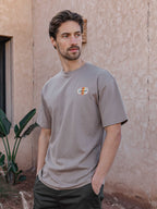 Light Brown Club Patch T-shirt