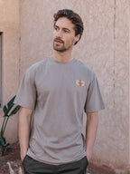 Light Brown Club Patch T-shirt