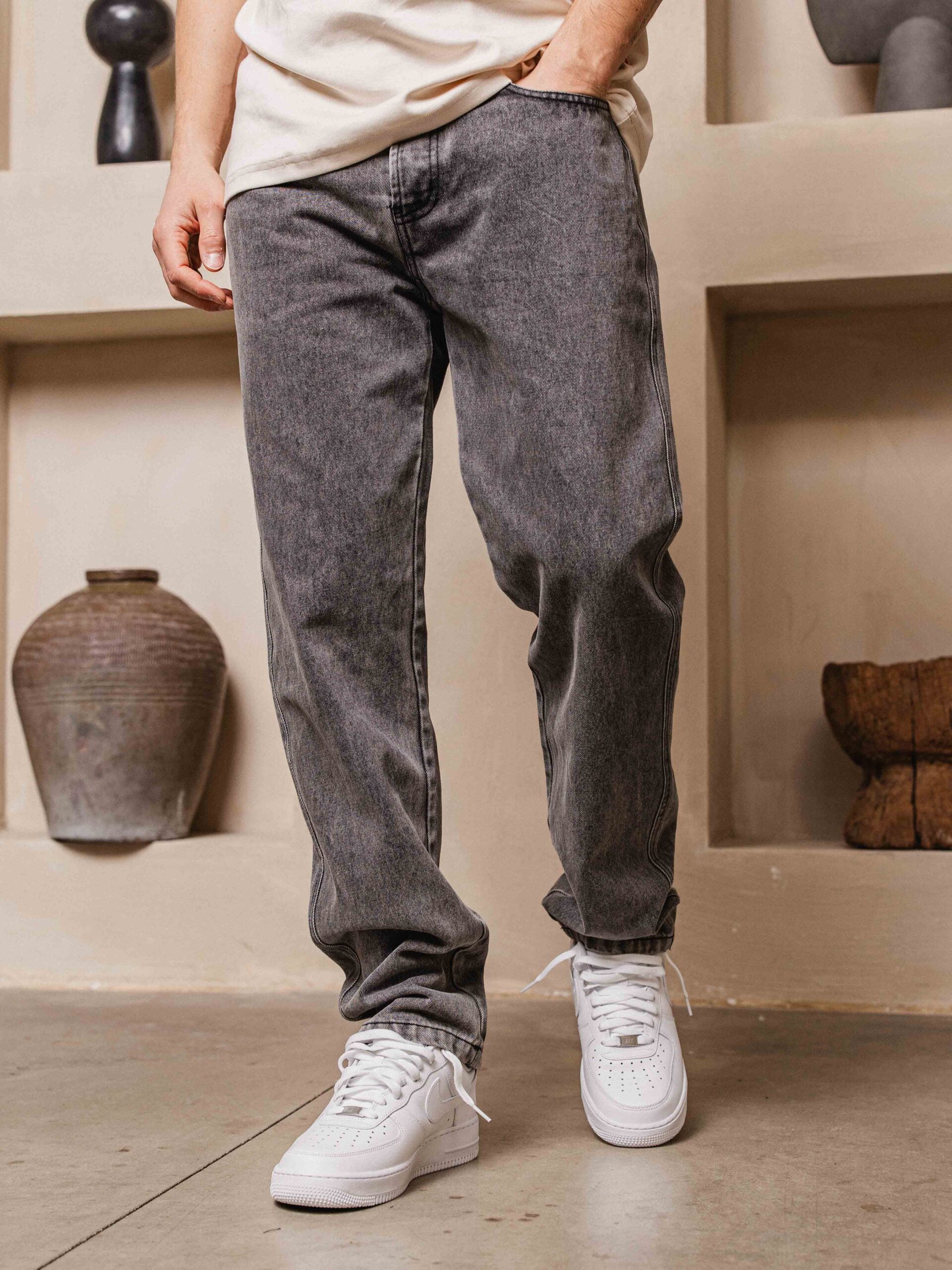 Washed Black Denim