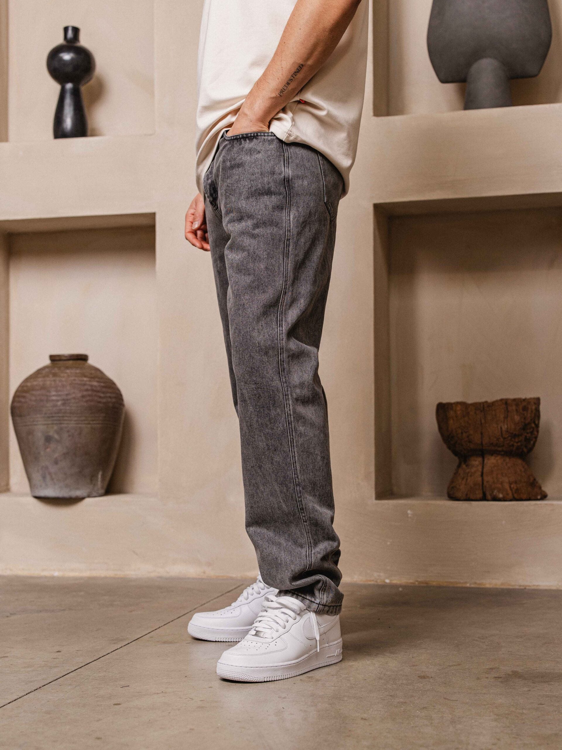 Washed Black Denim