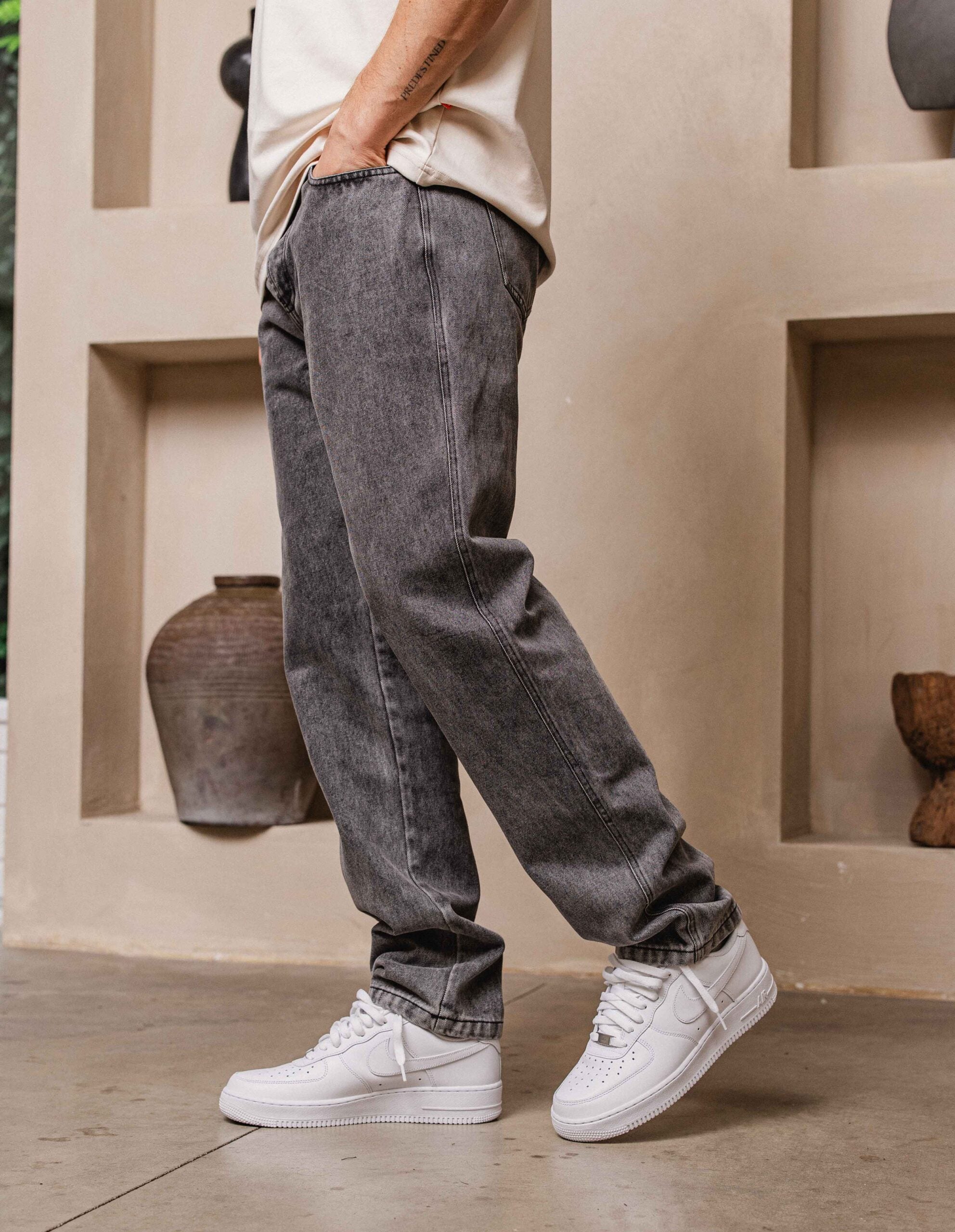 Washed Black Denim