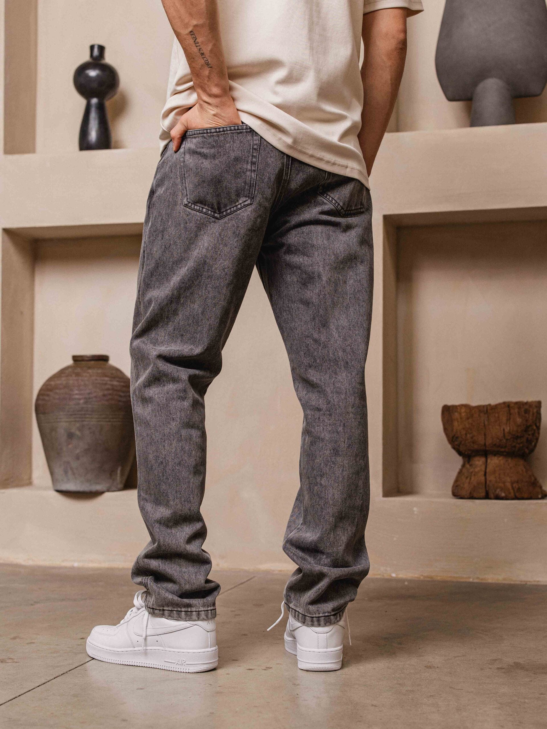 Washed Black Denim