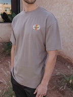 Light Brown Club Patch T-shirt