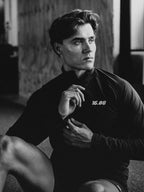 Black Sport Half Zip Longsleeve