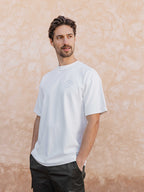 White Oversized Circle T-shirt Sample