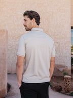 Stone White Business Polo