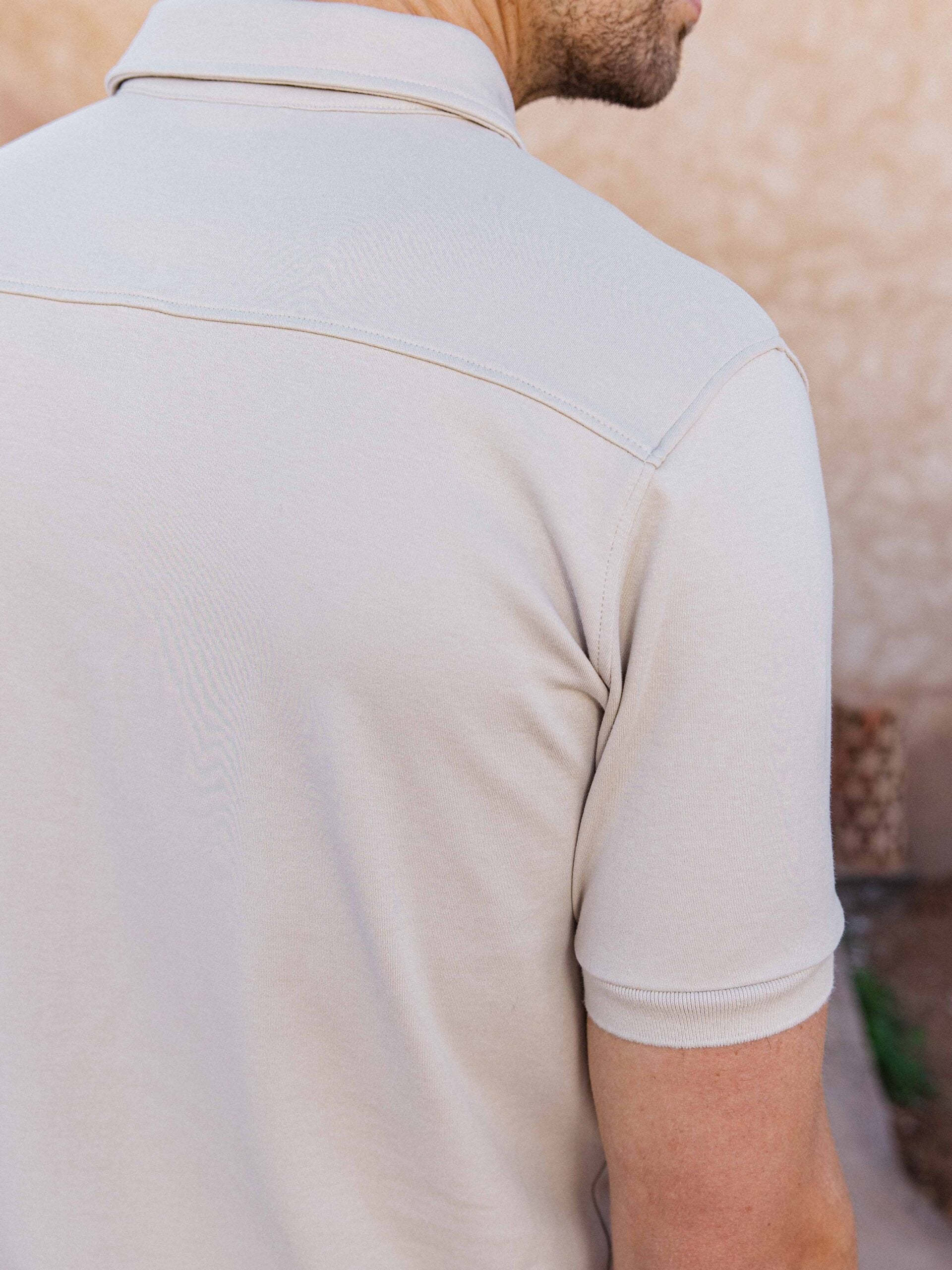 Stone White Business Polo
