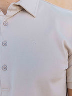 Stone White Business Polo
