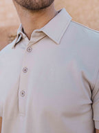 Stone White Business Polo