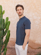 Strickpolo mit Reißverschluss