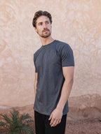 Dark Grey Melange Slimfit T-shirt