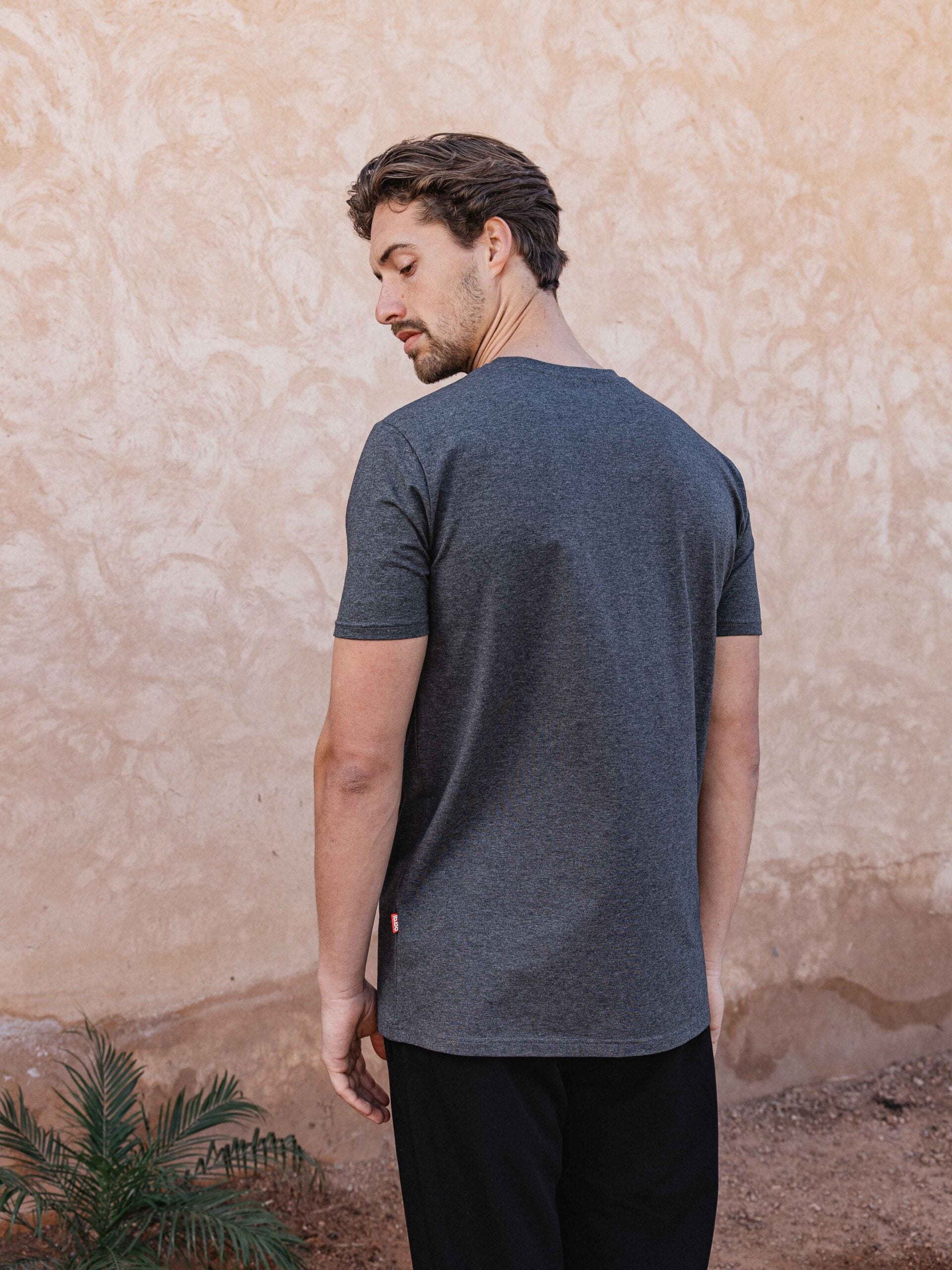 Dark Gray Melange Slim Fit T-shirt