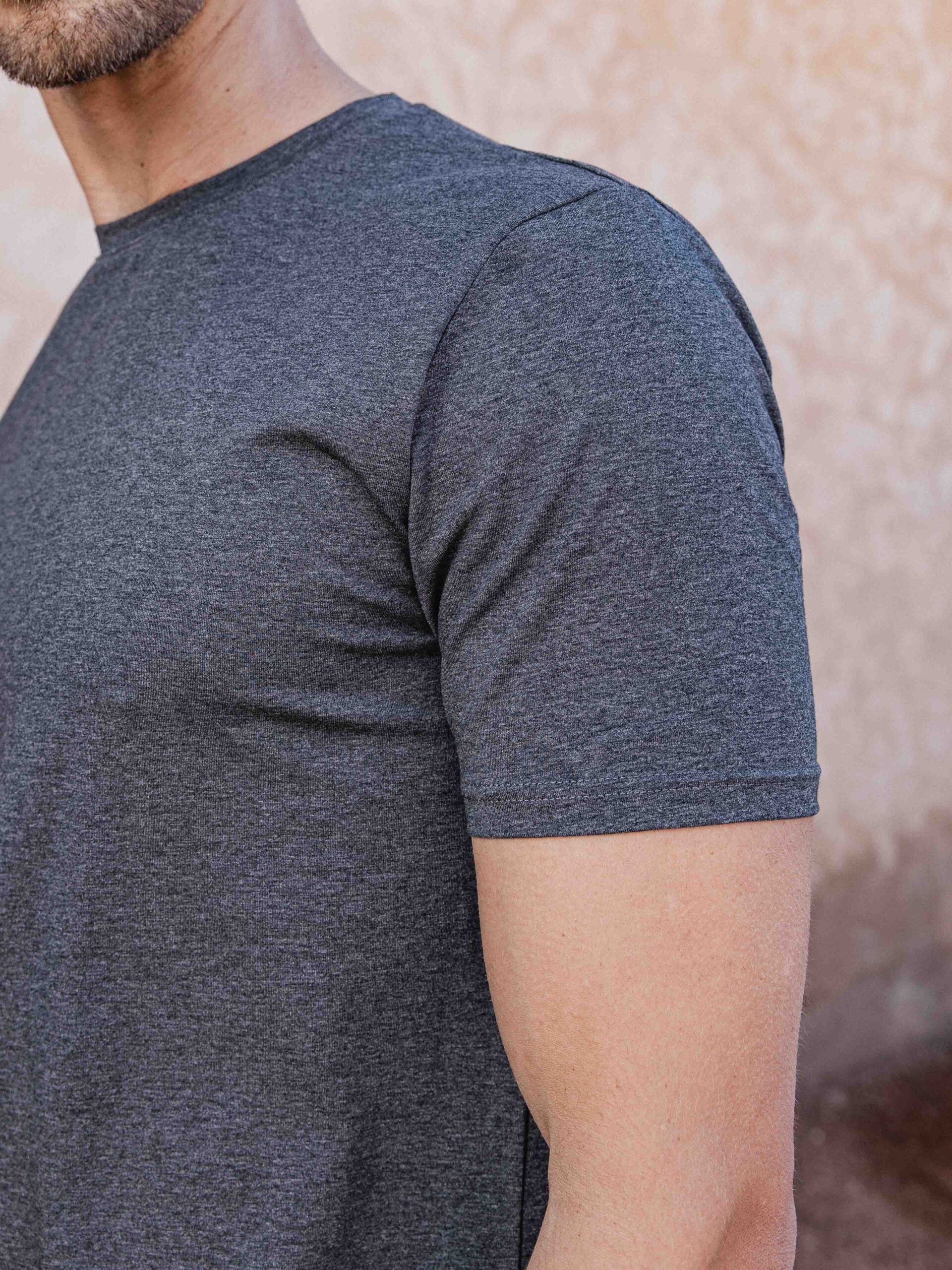 Dark Gray Melange Slim Fit T-shirt