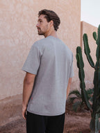 Grey Melange Oversized T-shirt Sample