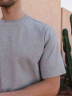 Grey Melange Oversized T-shirt Sample