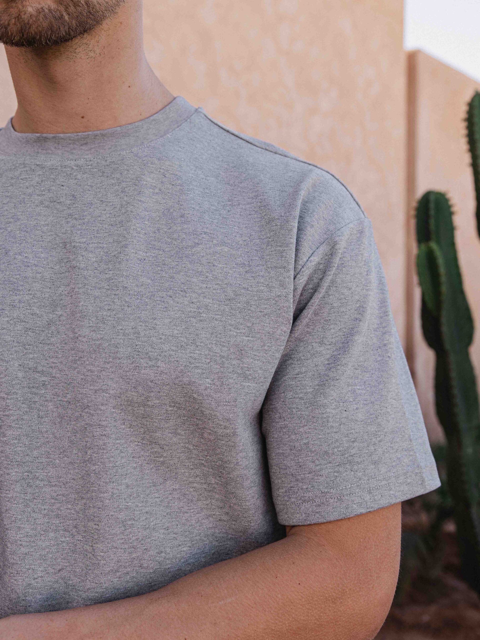 Gray Melange Oversized T-shirt