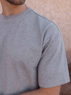 Grey Melange Oversized T-shirt Sample