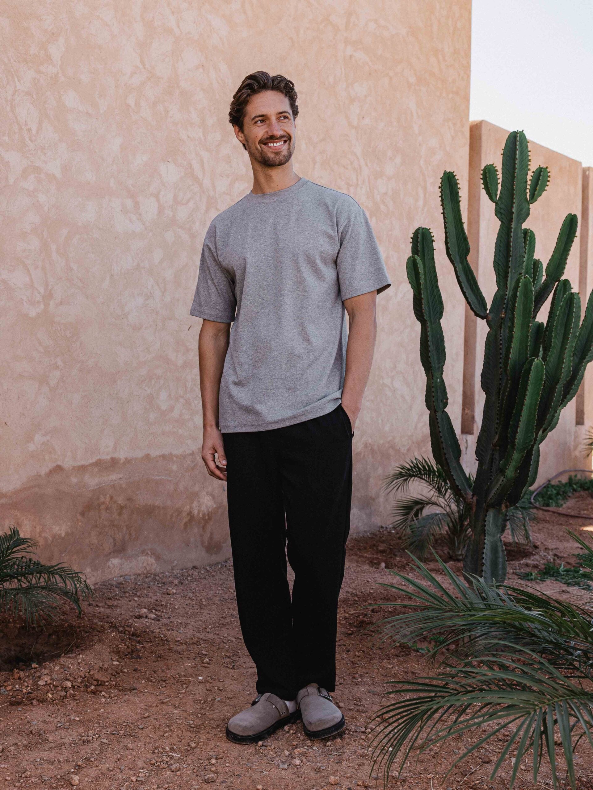Gray Melange Oversized T-shirt