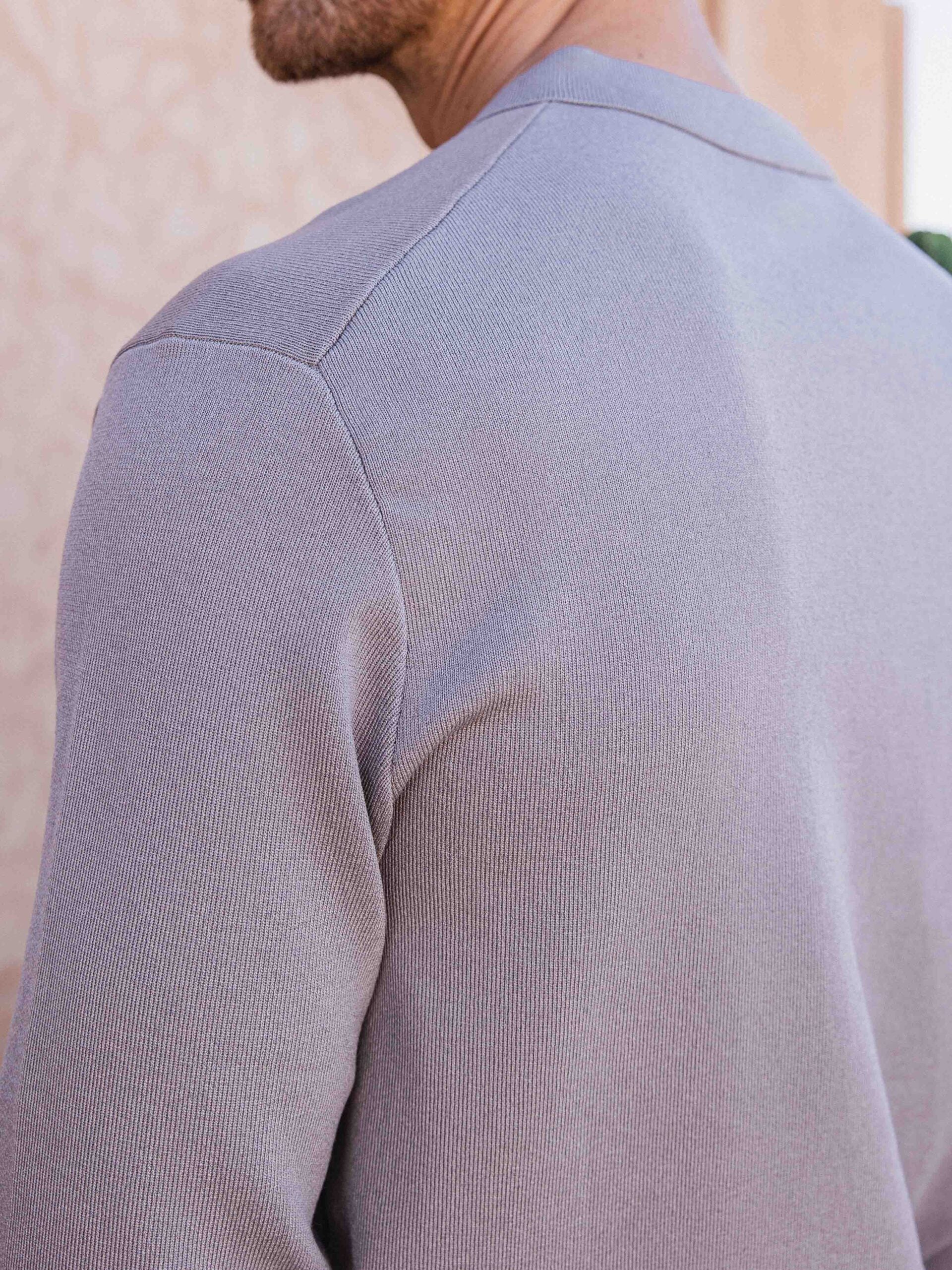 Grey Knit Longsleeve Zipper