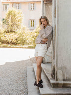 Brown Stripe Blouse Sample