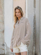 Brown Stripe Blouse Sample