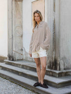 Brown Stripe Blouse Sample