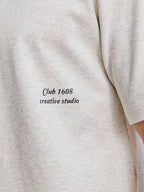 Warm Gray Oversized Text T-shirt