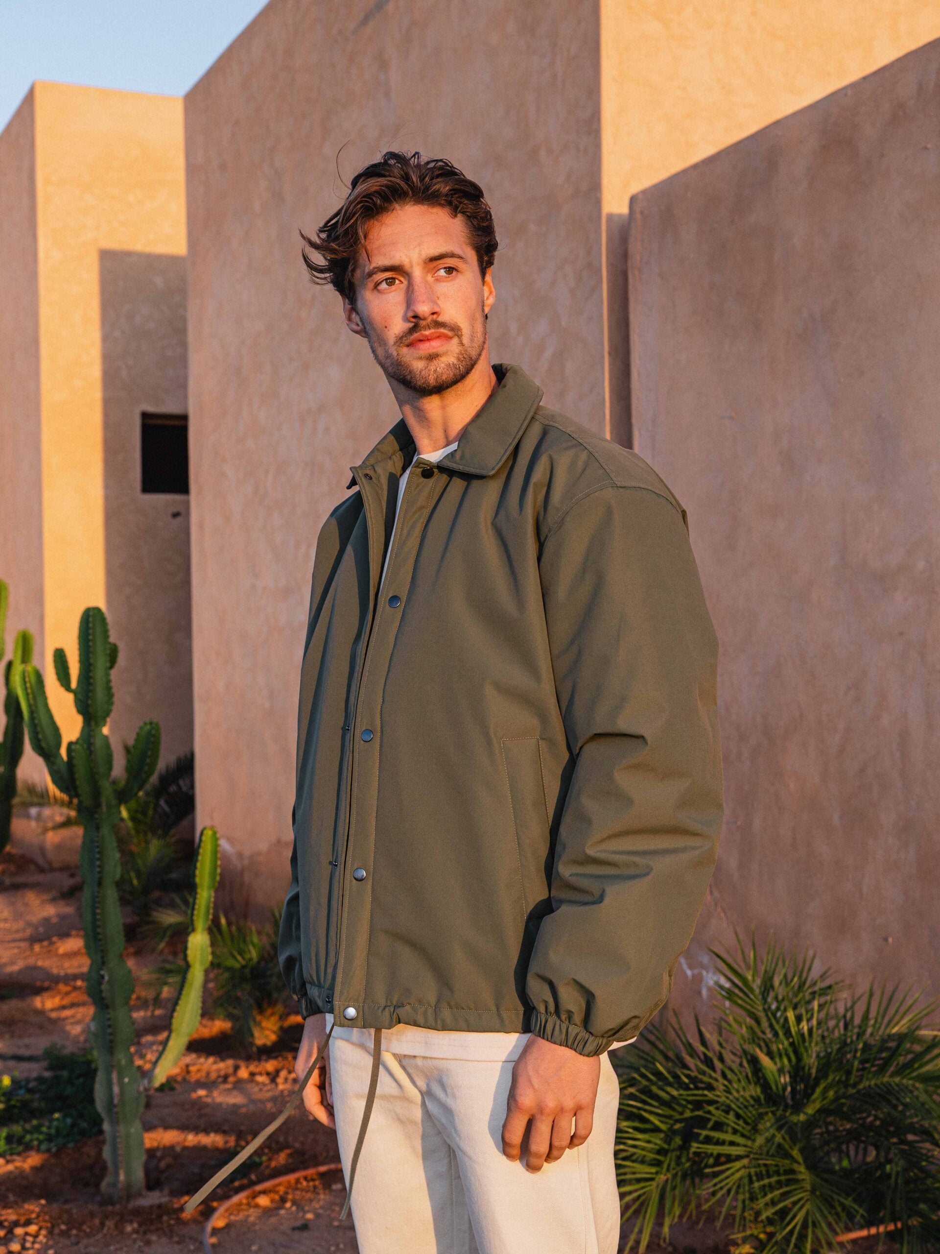 Green Padded Coach Jacket