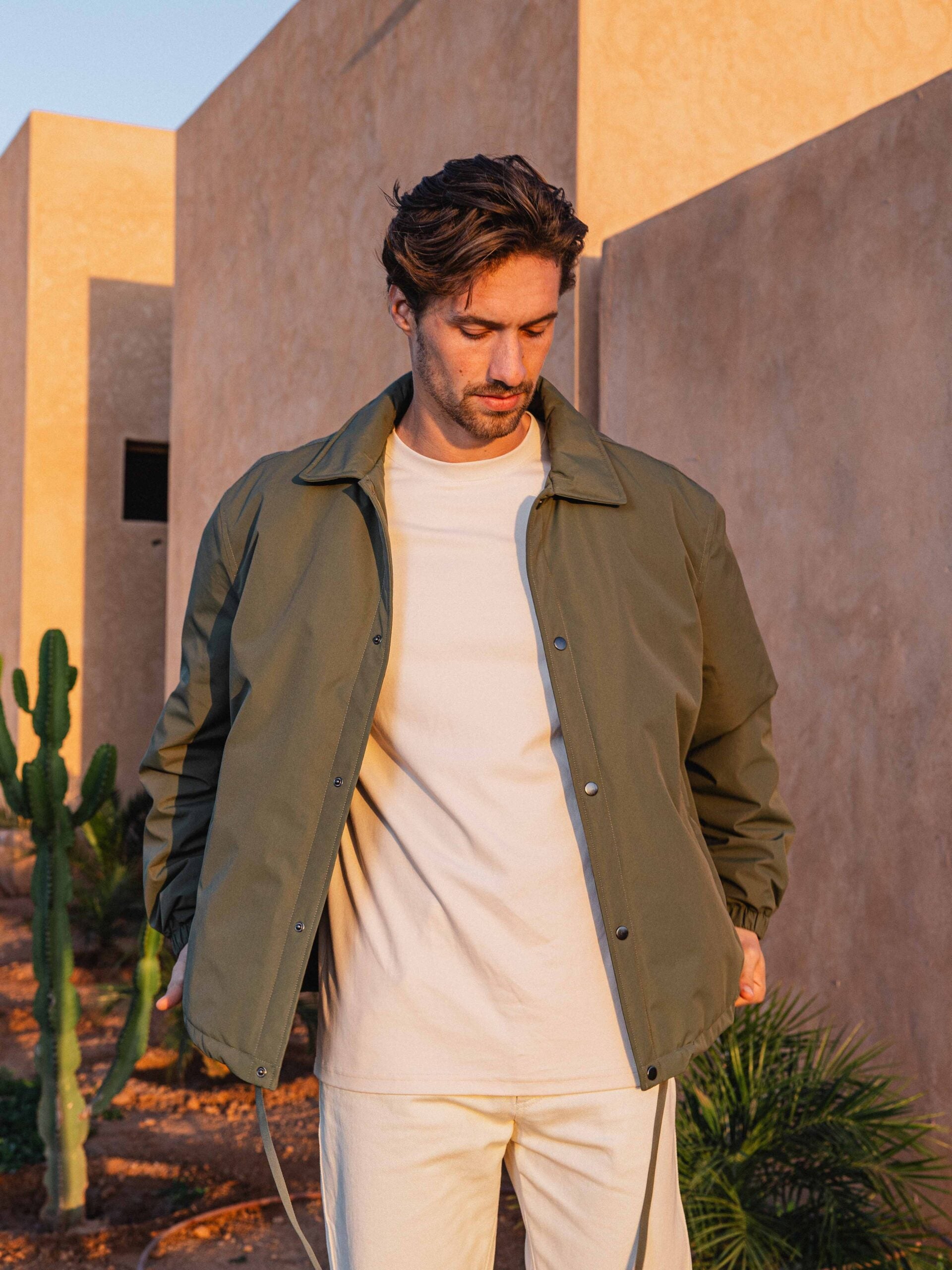 Green Padded Coach Jacket