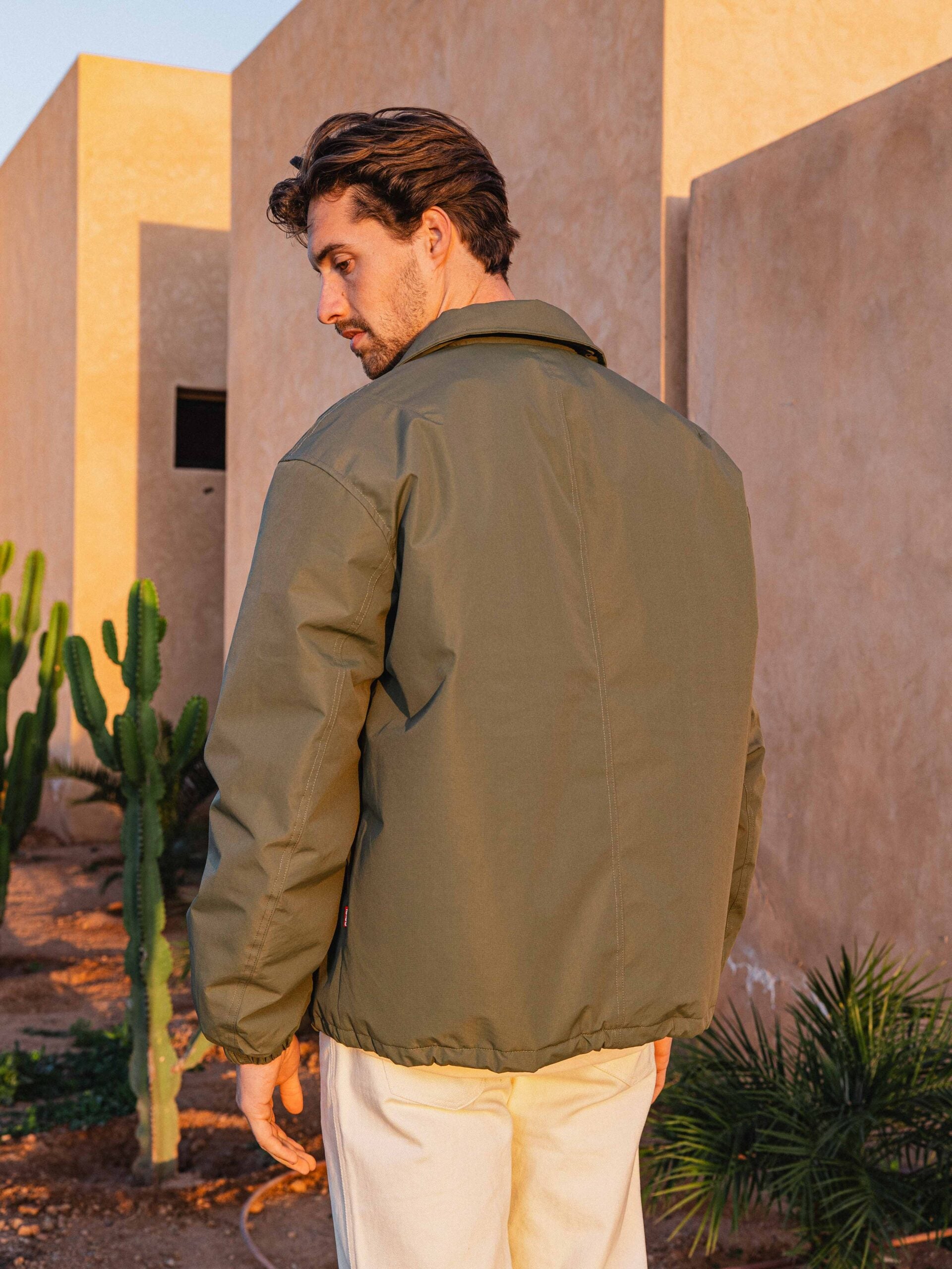 Green Padded Coach Jacket