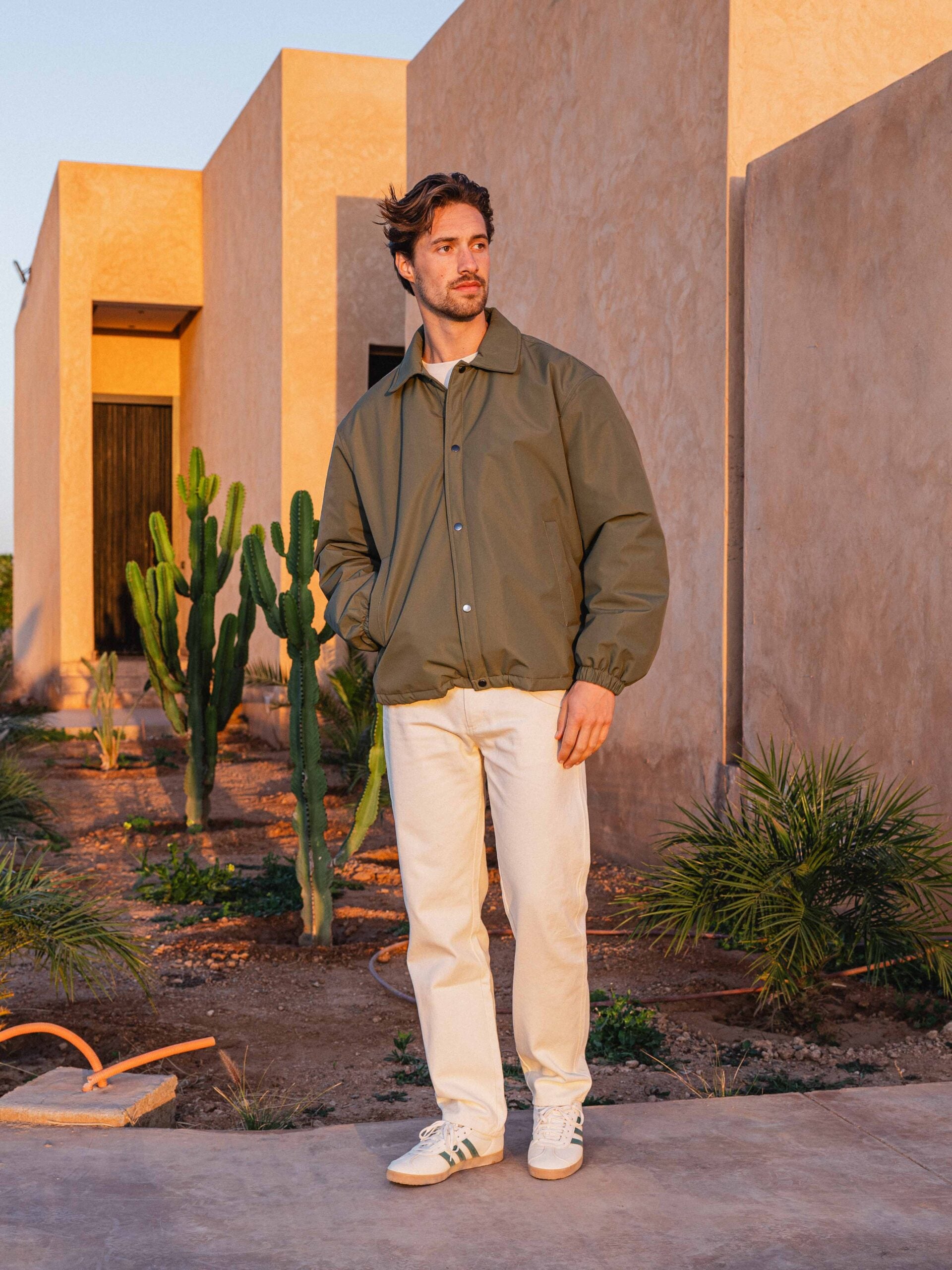 Green Padded Coach Jacket