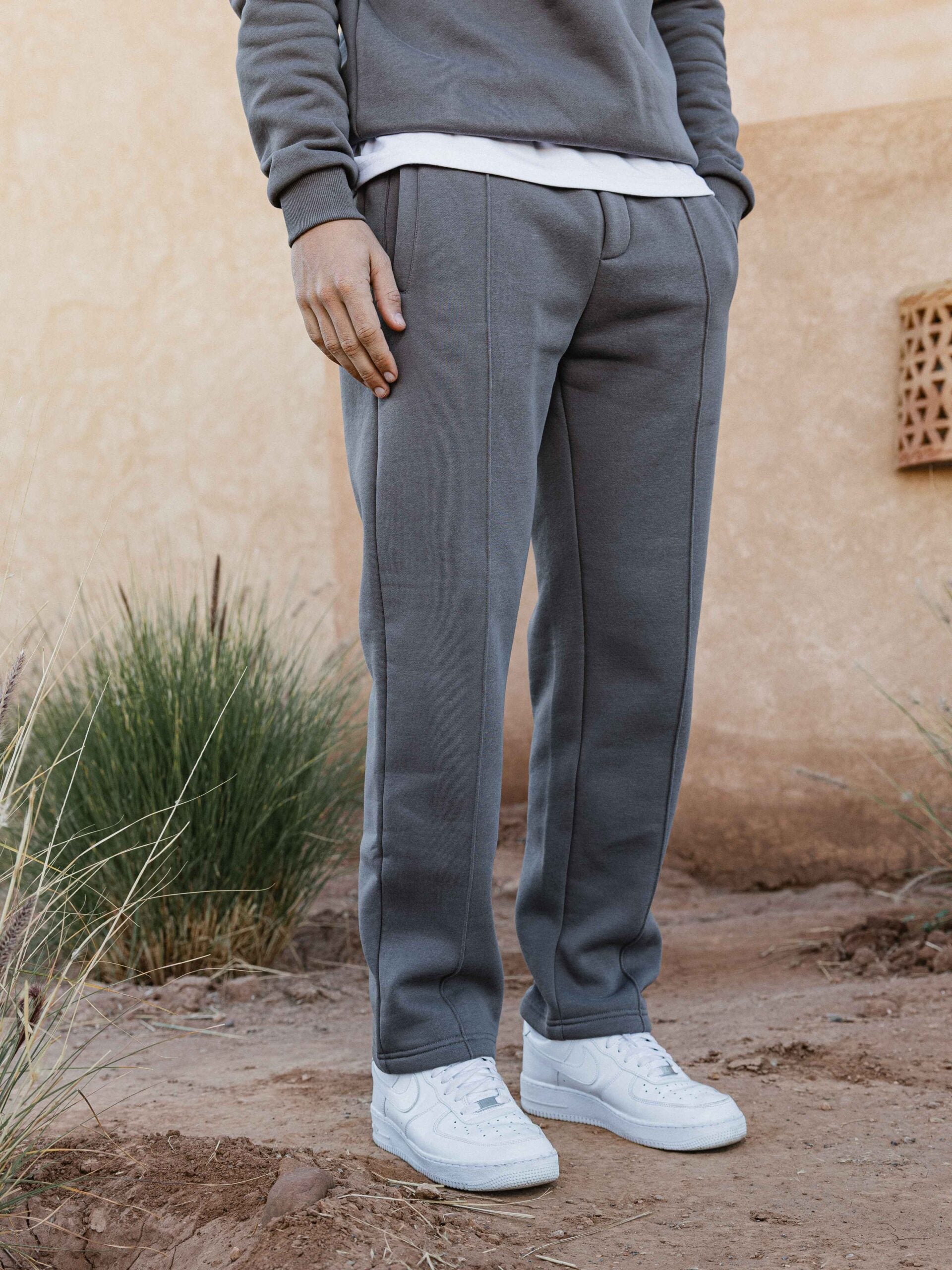 Dark Grey Ankle Sweat Pants