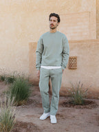 Green Ankle Sweat Pants