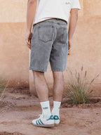 Washed Black Denim Short