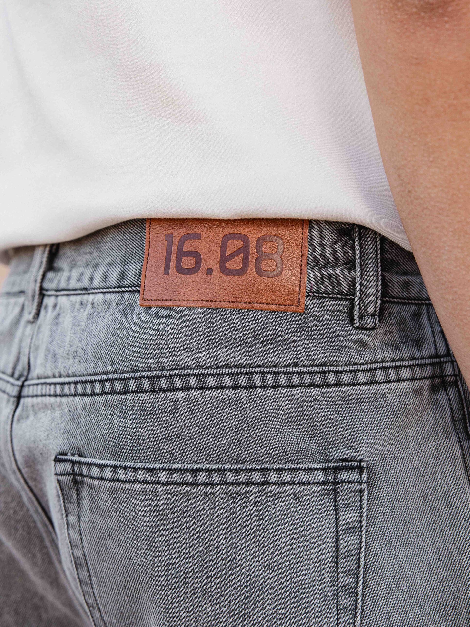 Washed Black Denim Short