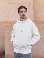 Boxy Hoodie in Creme