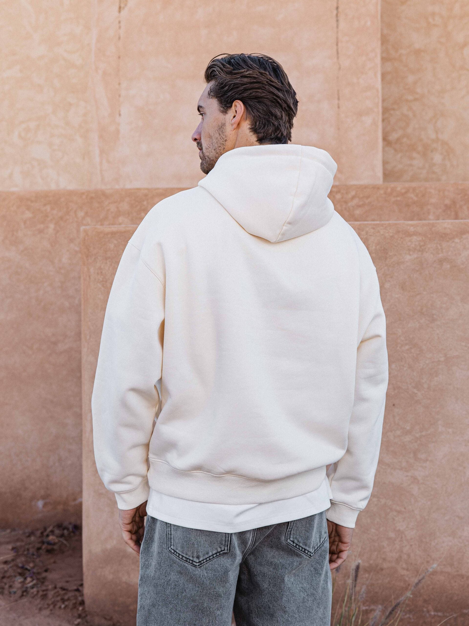 Cream Boxy Hoodie
