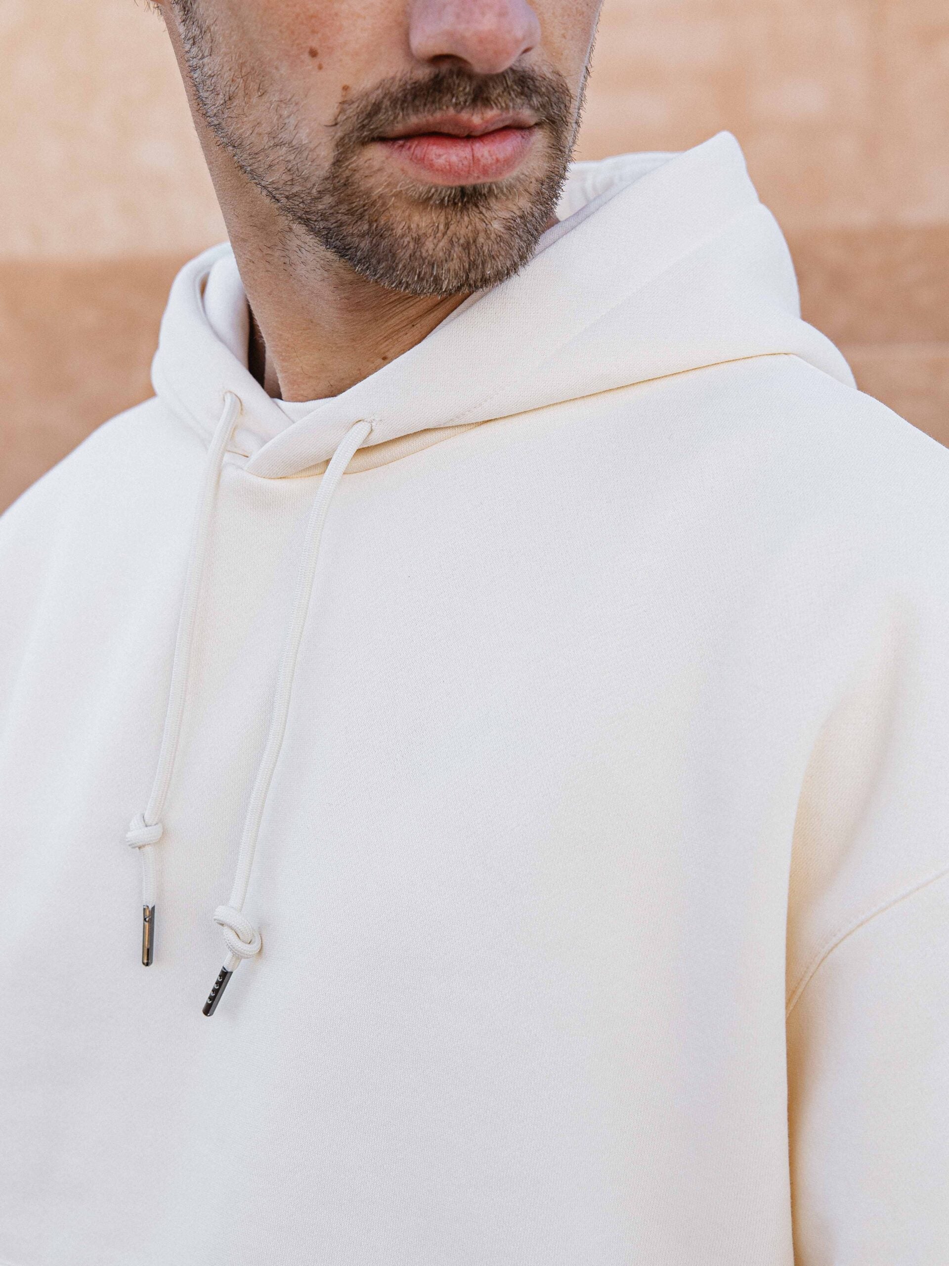 Cream Boxy Hoodie