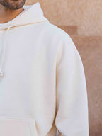 Boxy Hoodie in Creme