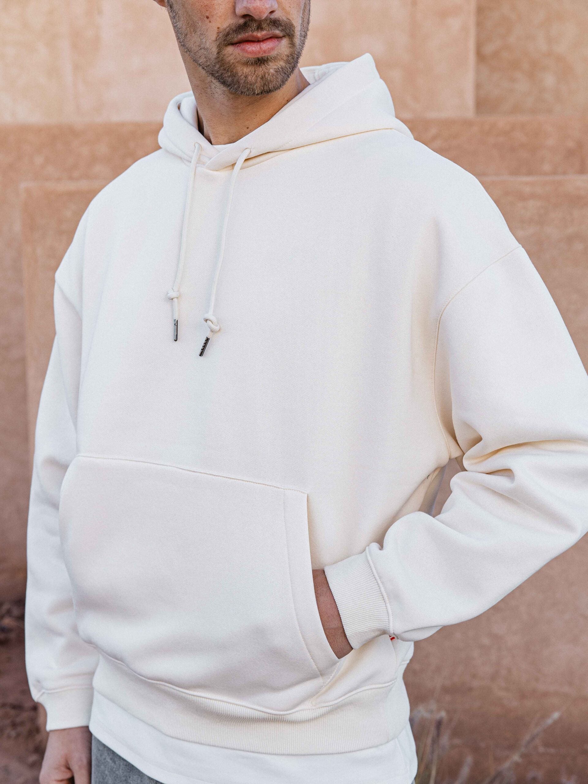 Cream Boxy Hoodie