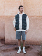 Washed Black Denim Short